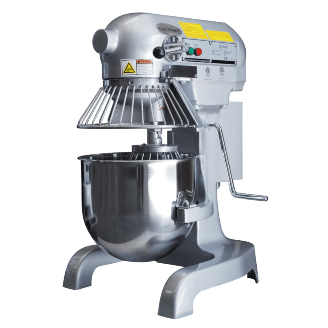 Serv-Ware PM10LA 10 Qt Floor Planetary Dough Mixer – 1 HP, 3-Speed, Commercial-Grade, ETL Certified