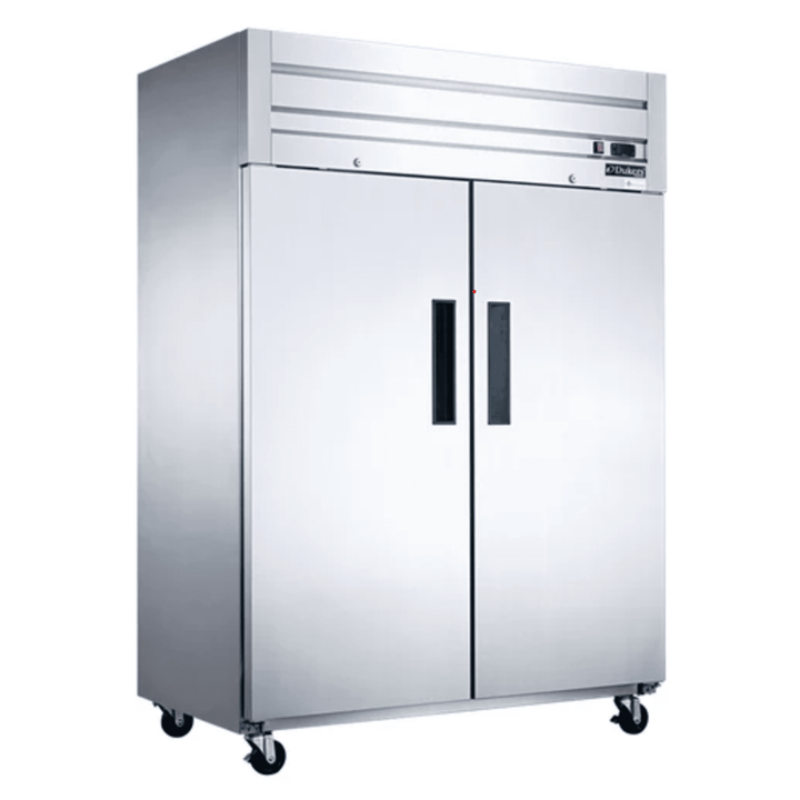 Dukers D55AR 55" Commercial 2-Door Top-Mount Reach-In Refrigerator – Stainless Steel, 47.74 Cu. Ft