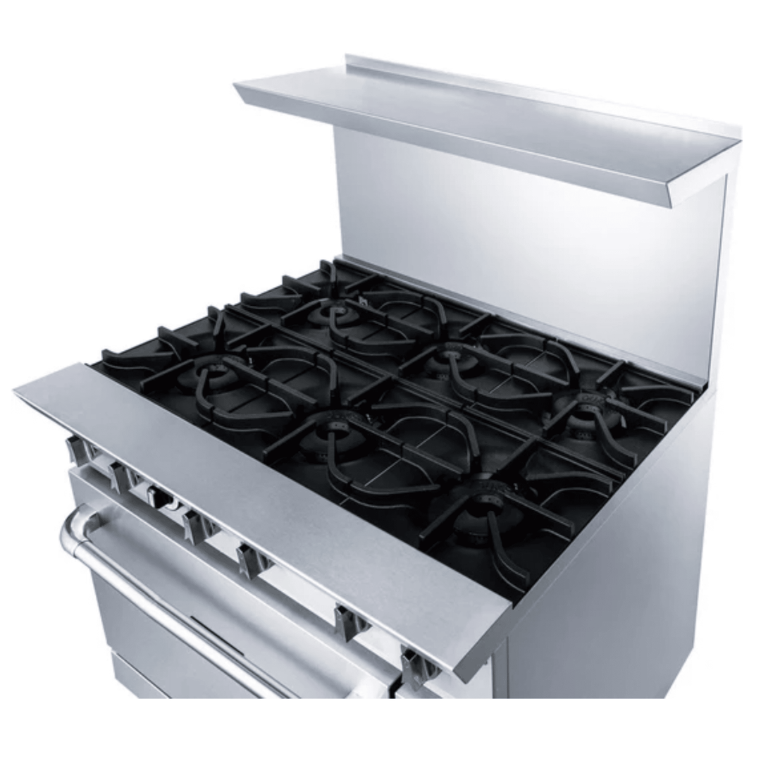 Dukers DCR36-6B 36" Commercial Gas Range with 6 Open Burners & Standard Oven – Stainless Steel