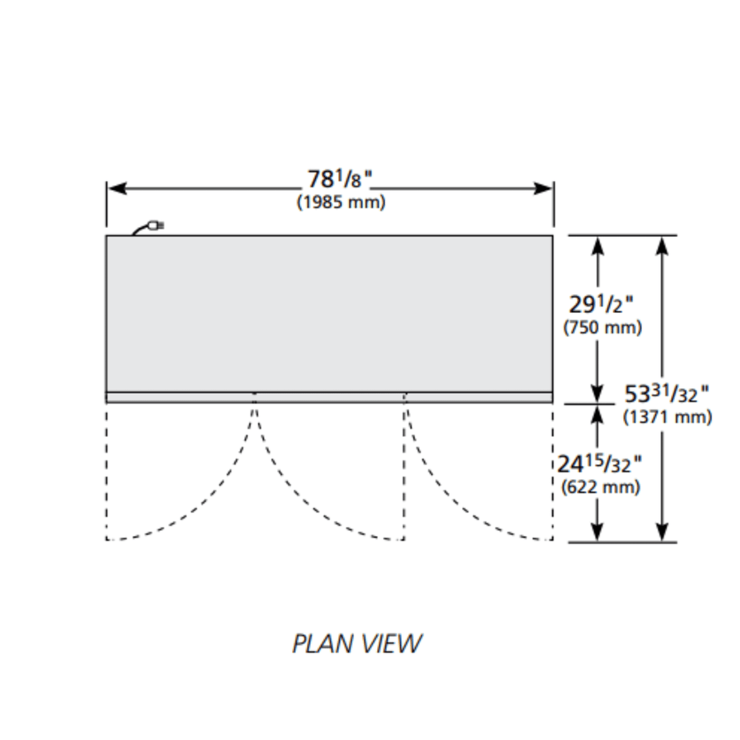 True T-72F-HC 78 1/8" T Series Three Door Reach In Freezer – 115V
